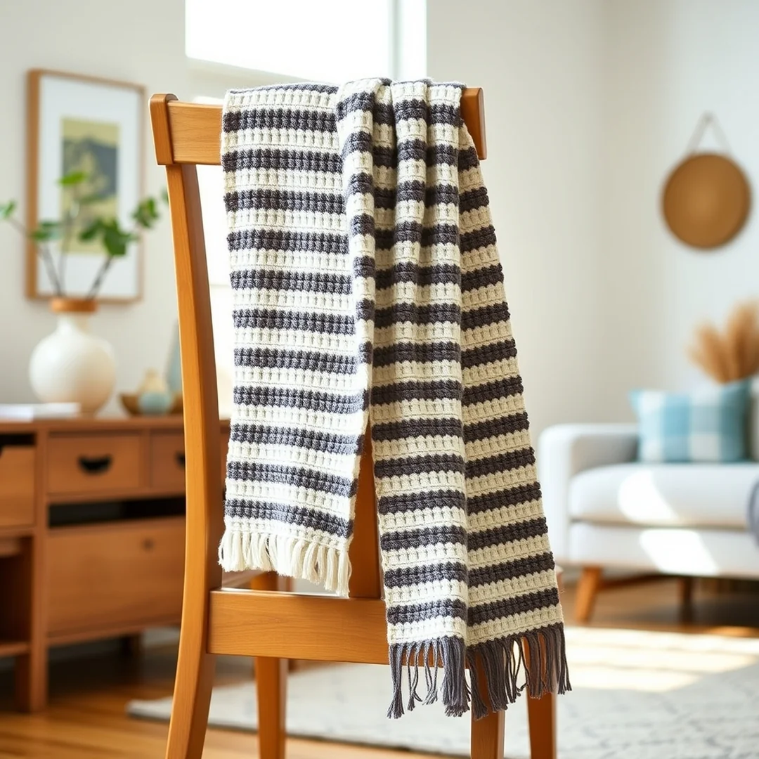 Simple Striped Scarves - 17 Easy Crochet Ideas for Beginners Simple and Creative