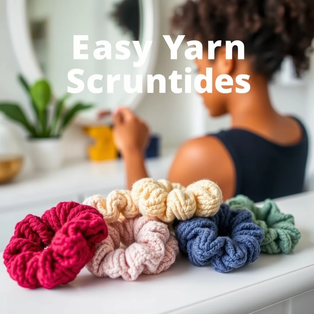 Easy Yarn Scrunchies - 17 Easy Crochet Ideas for Beginners Simple and Creative