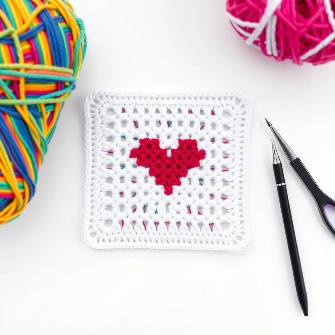 Small Heart Motif - 17 Easy Pixel Crochet Patterns for Beginners Creative Fun