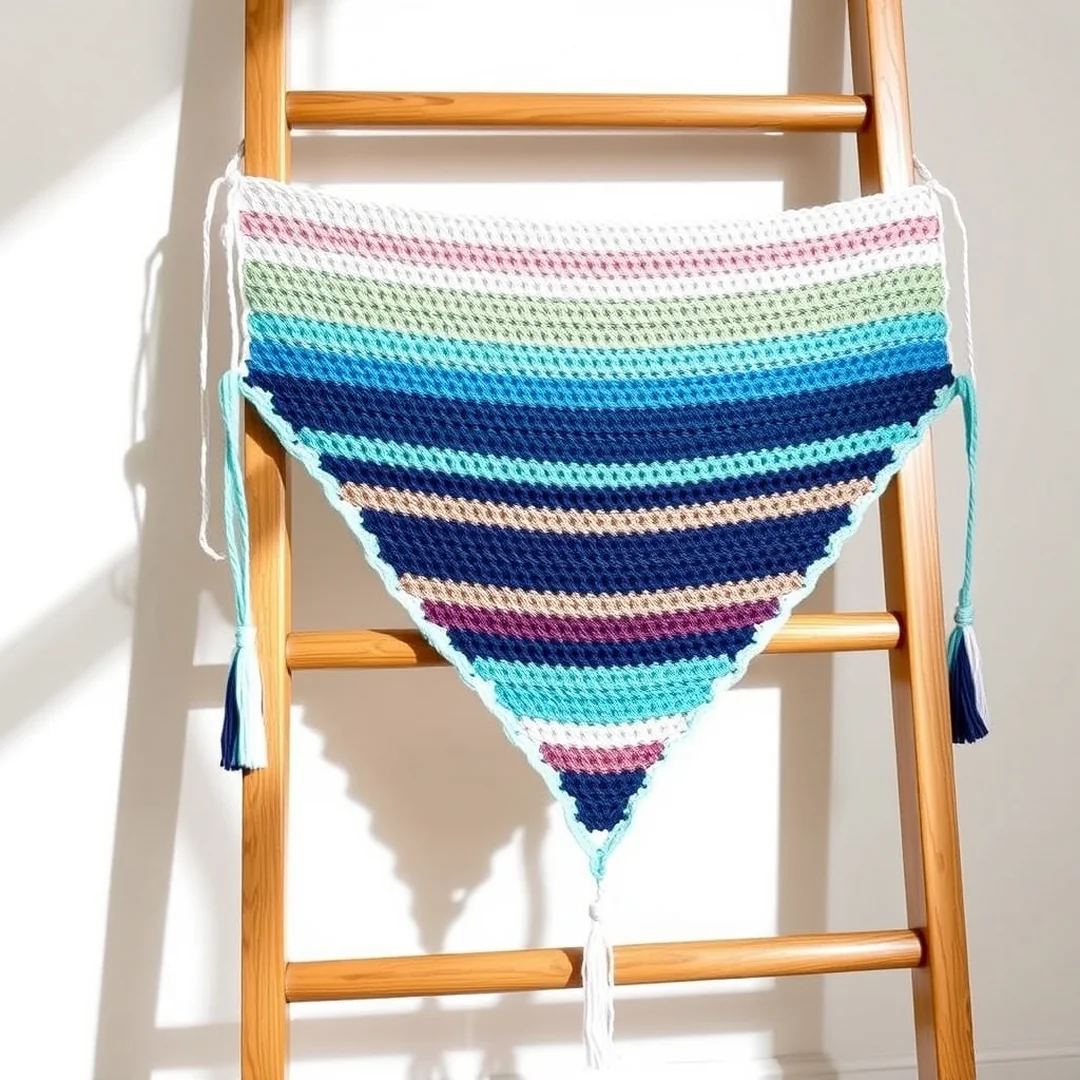 Striped Pixel Banner - 17 Easy Pixel Crochet Patterns for Beginners Creative Fun
