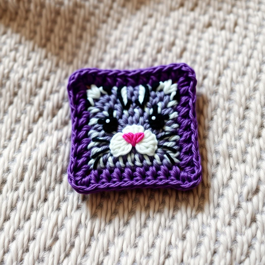 Small Animal Face - 17 Easy Pixel Crochet Patterns for Beginners Creative Fun