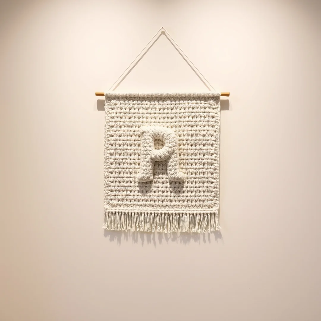 Initial Letter Motif - 17 Easy Pixel Crochet Patterns for Beginners Creative Fun