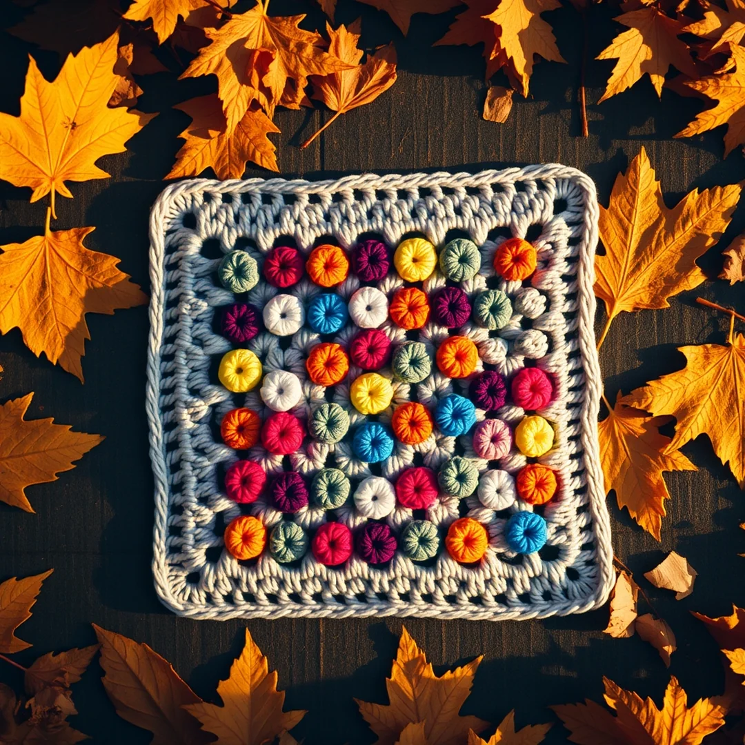 Polka Dot Square - 17 Easy Pixel Crochet Patterns for Beginners Creative Fun