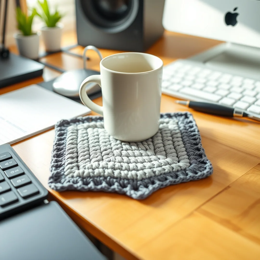 Pixel Mug Rug - 17 Easy Pixel Crochet Patterns for Beginners Creative Fun