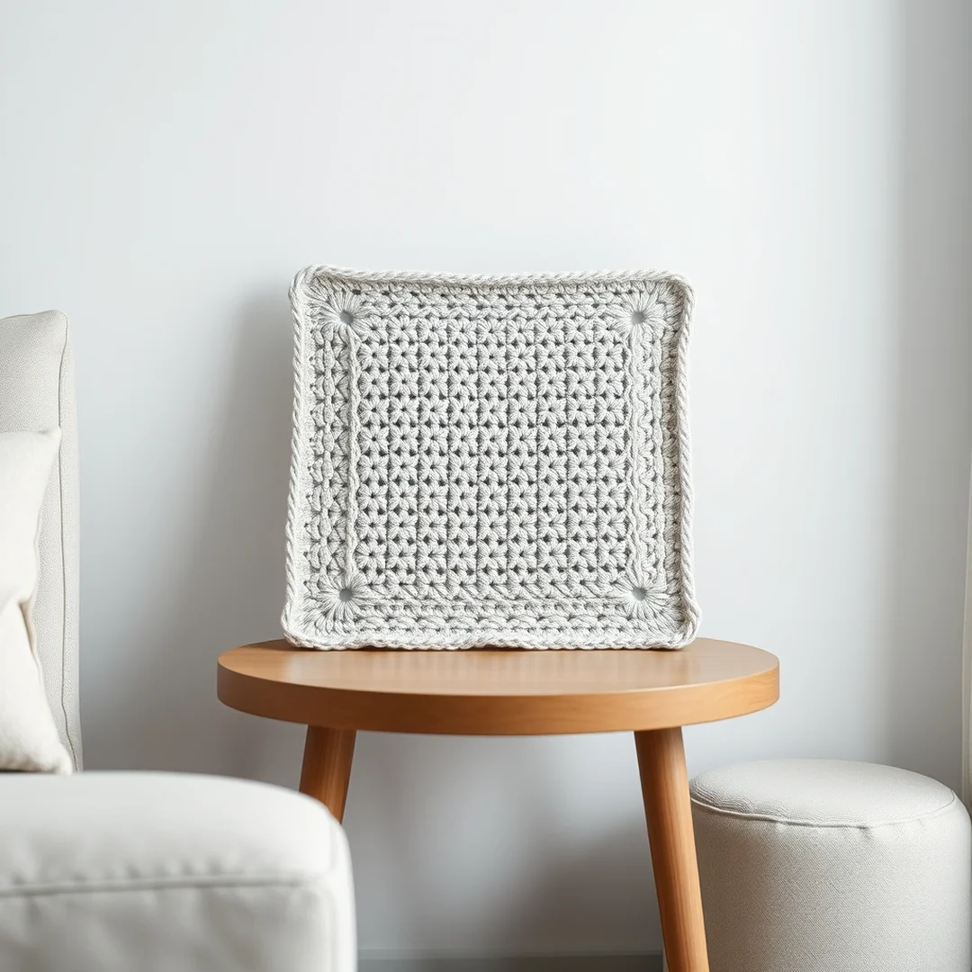 Monochrome Geometric Square - 17 Easy Pixel Crochet Patterns for Beginners Creative Fun