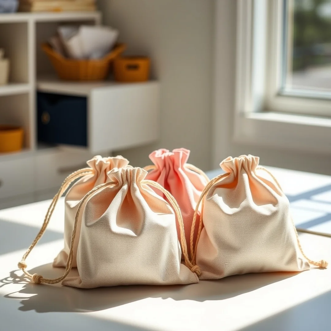 Easy Drawstring Bags - 17 Easy Sewing Projects That Look Cute and Useful Ideas