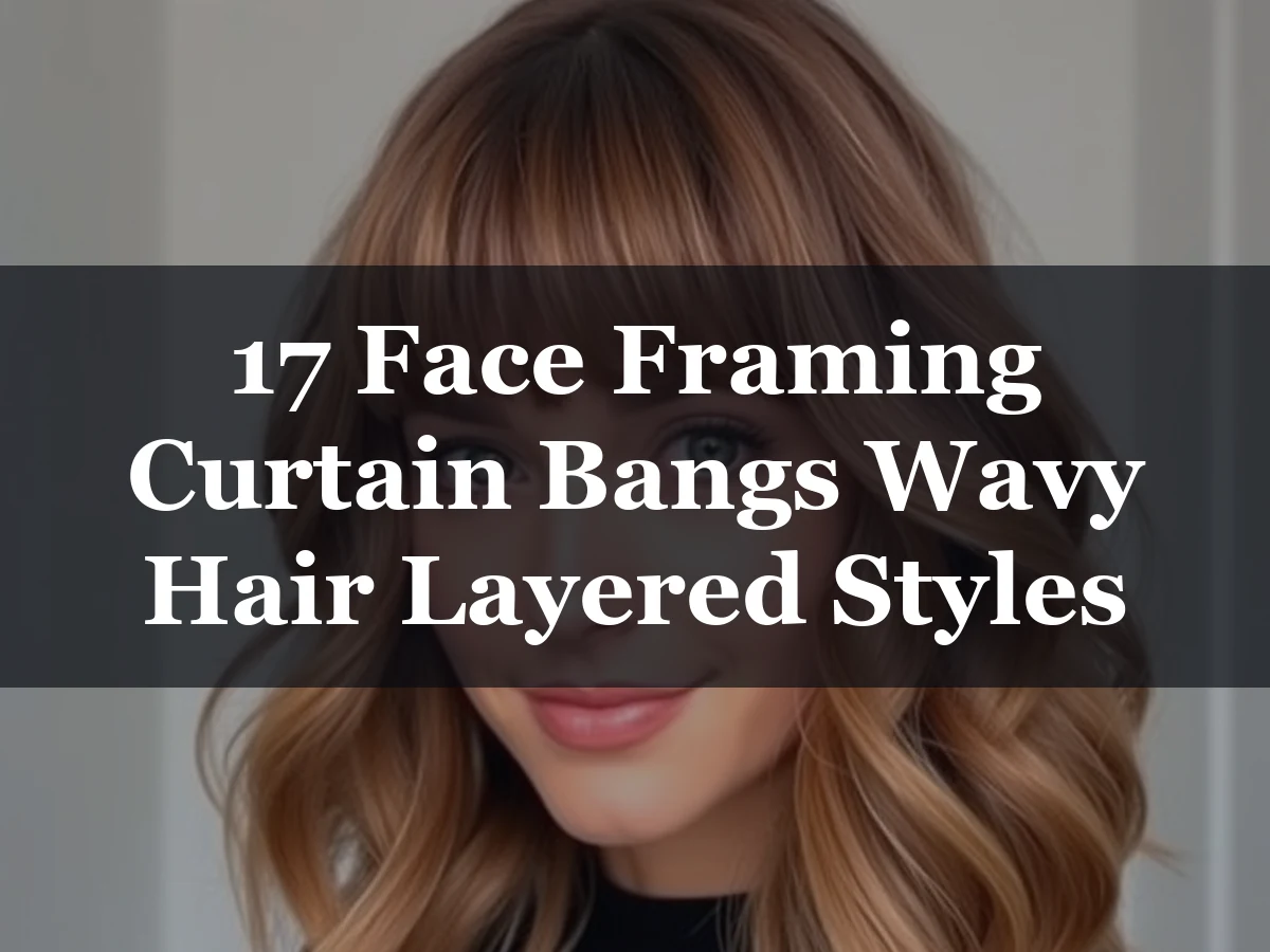 17 Face Framing Curtain Bangs Wavy Hair Layered Styles - 17 Face Framing Curtain Bangs Wavy Hair Layered Styles