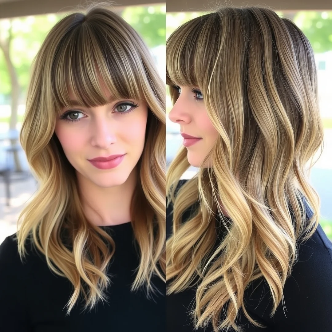 Disconnected Curtain Bangs - 17 Face Framing Curtain Bangs Wavy Hair Layered Styles