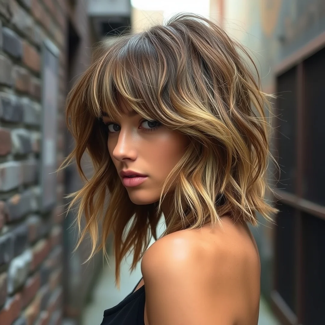 Choppy Layered Bangs - 17 Face Framing Curtain Bangs Wavy Hair Layered Styles