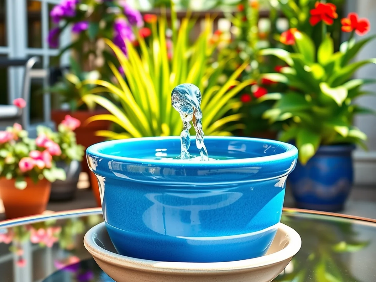 Ceramic Planter Feature - 17 Homemade Water Fountain Ideas for Garden Oasis