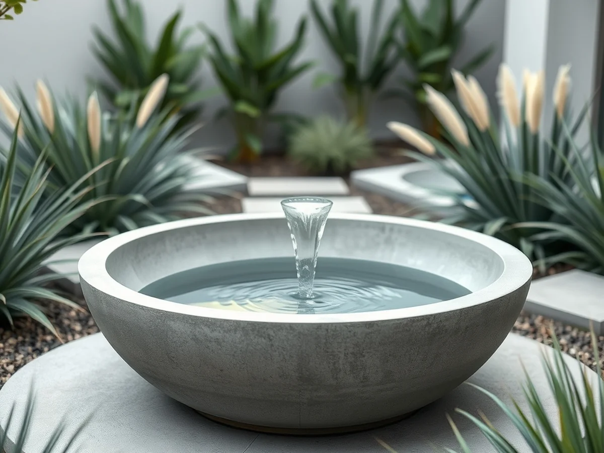 Concrete Bowl Fountain - 17 Homemade Water Fountain Ideas for Garden Oasis