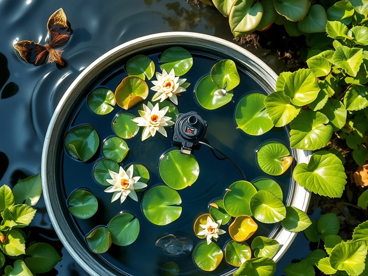 Floating Plant Fountain - 17 Homemade Water Fountain Ideas for Garden Oasis
