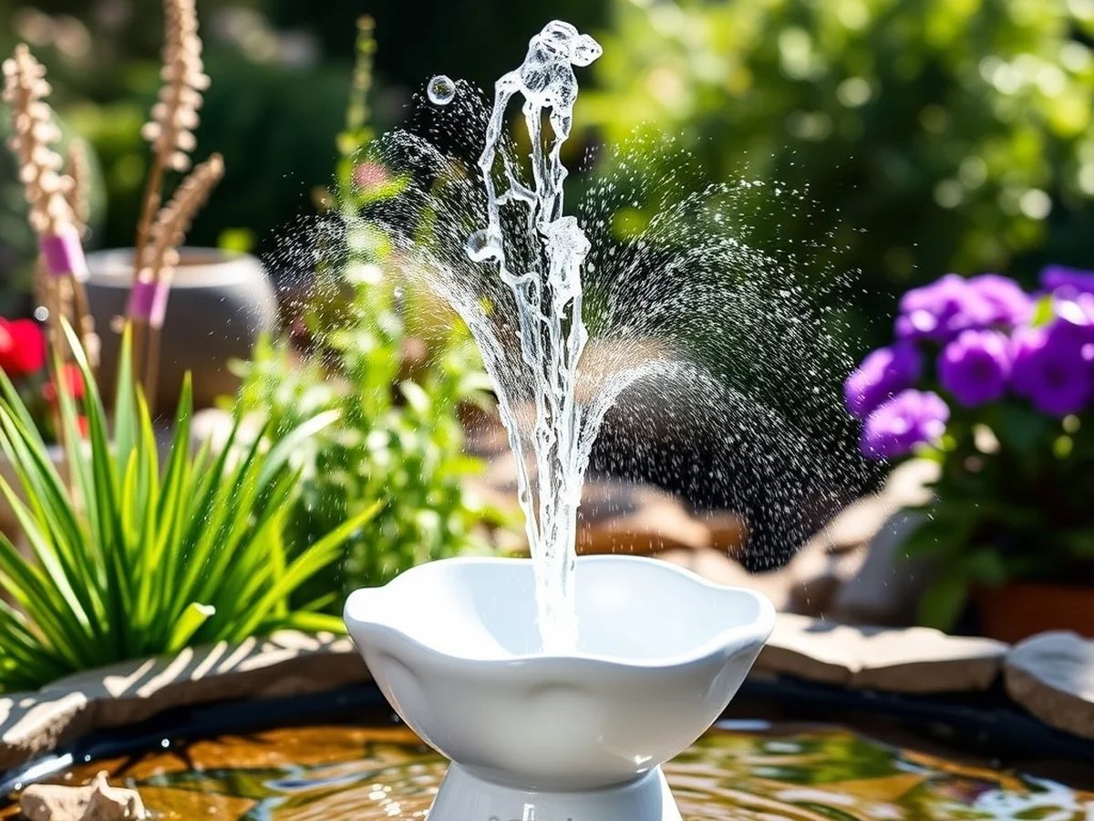 Solar Powered Bubbler - 17 Homemade Water Fountain Ideas for Garden Oasis
