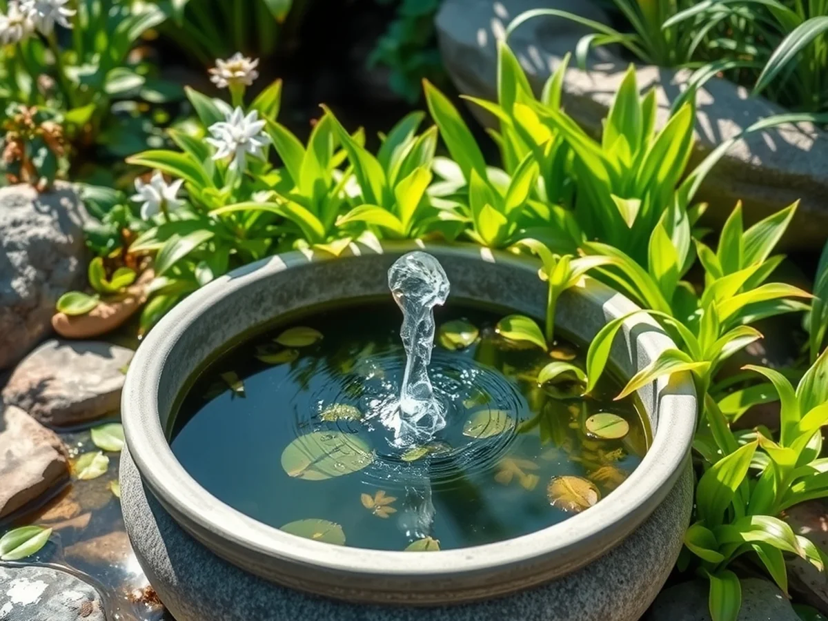 Weatherproof Fountain Basin - 17 Homemade Water Fountain Ideas for Garden Oasis
