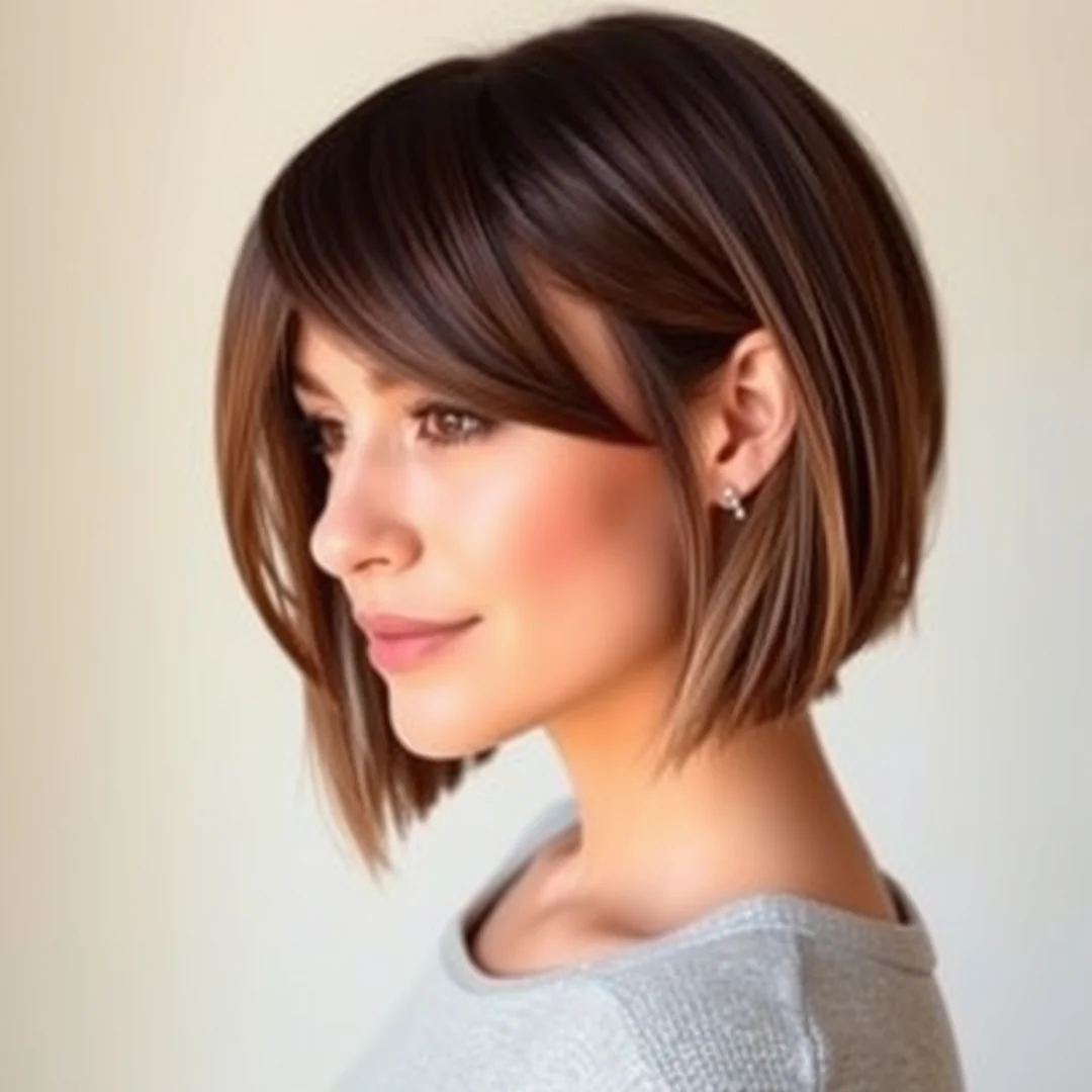 Square Face Shape Balance - 17 Long Bob Side Bangs Soft Structured Modern Style Now