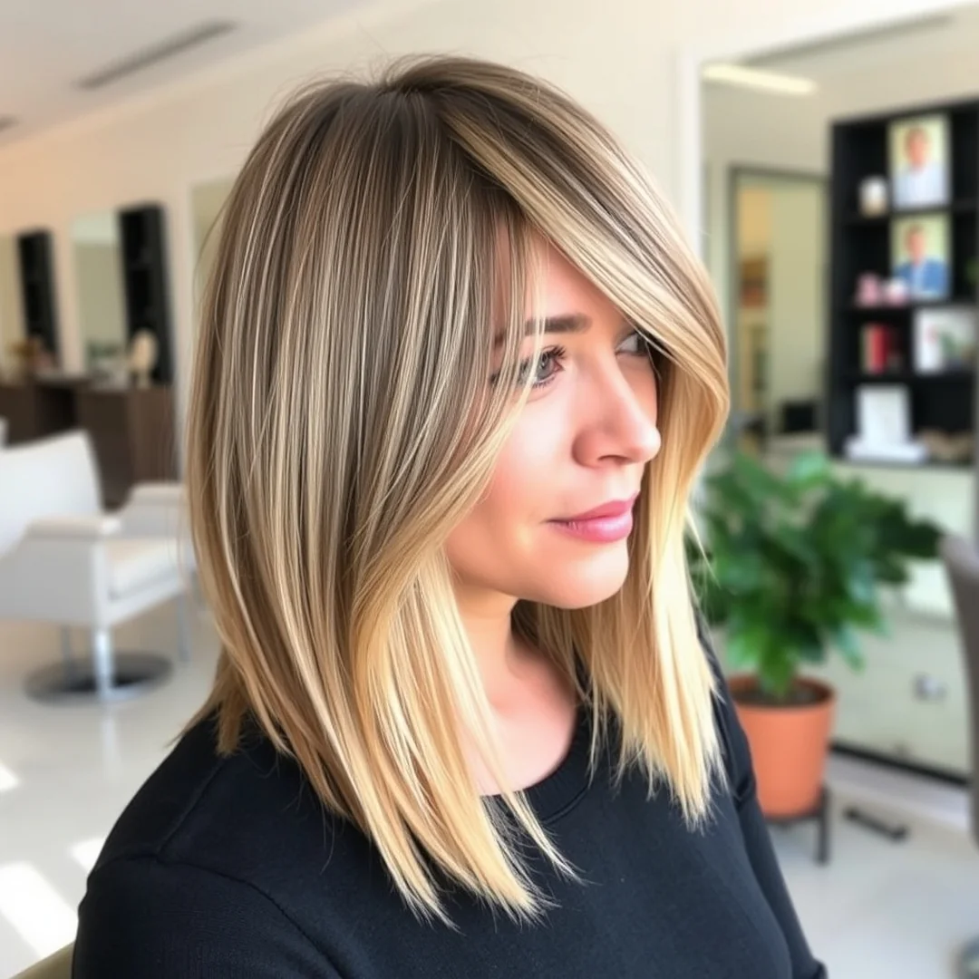 Salon Consultation Advice - 17 Long Bob Side Bangs Soft Structured Modern Style Now