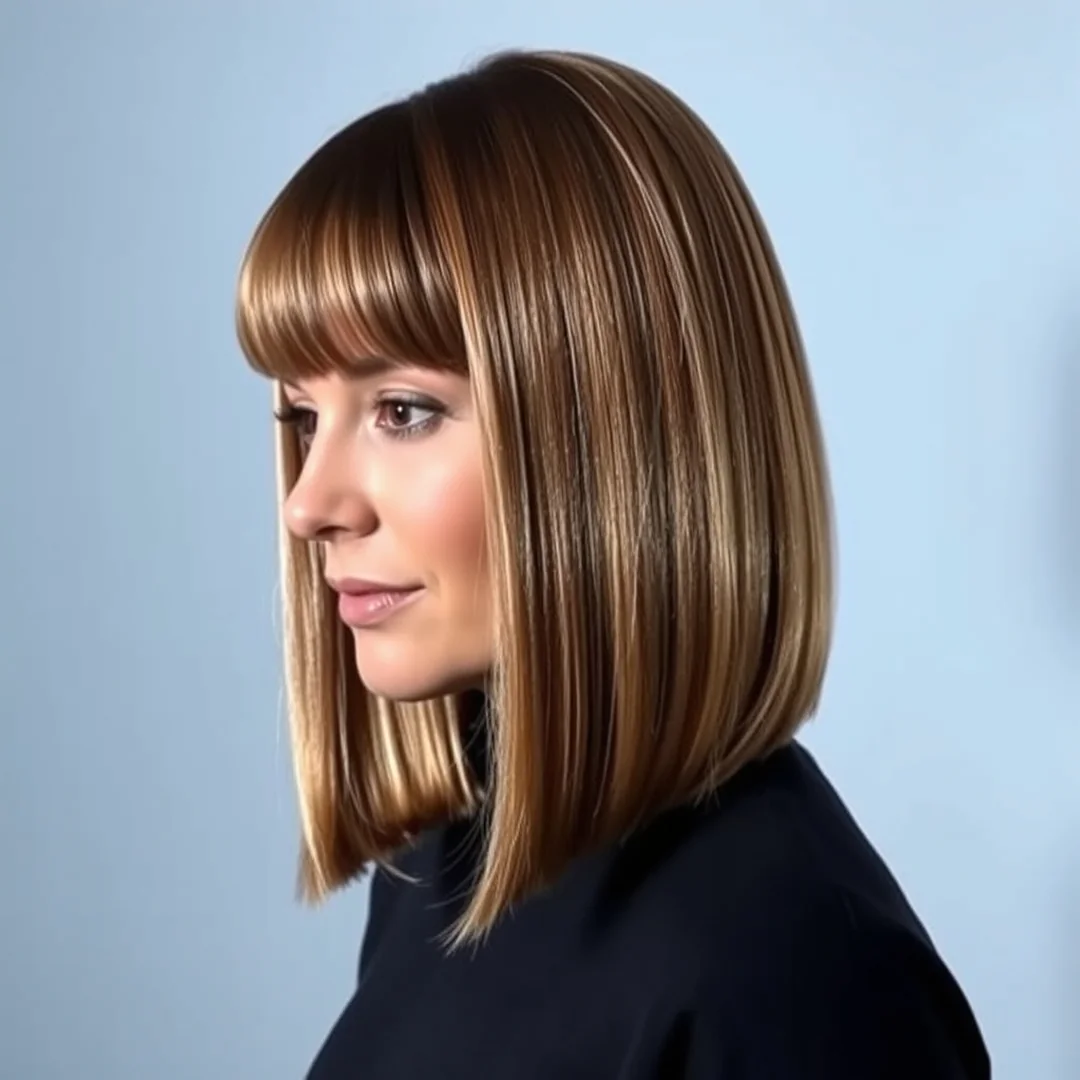 Sleek Long Bob Look - 17 Long Bob Side Bangs Soft Structured Modern Style Now