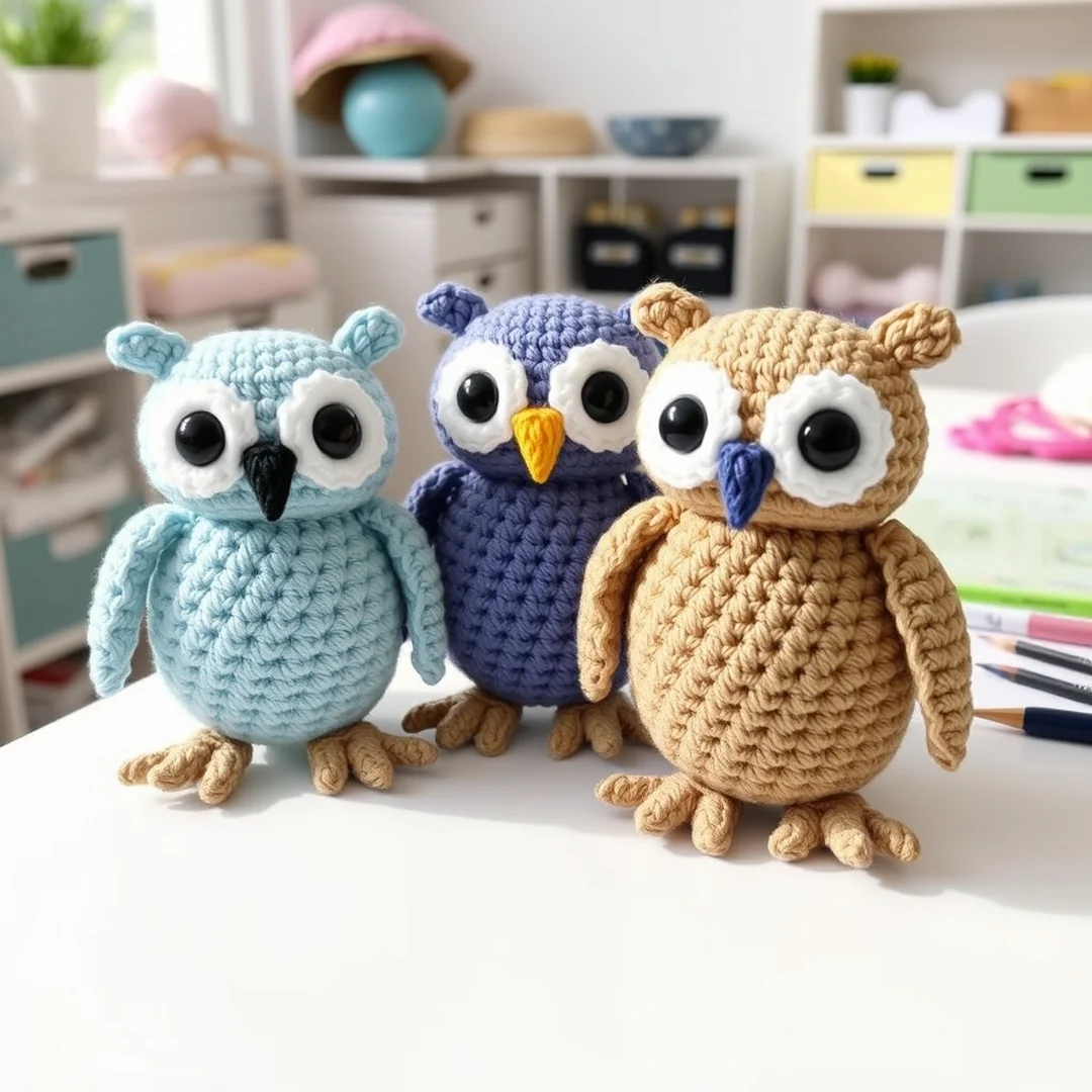 Worsted Weight Owls - 17 Owl Crochet Pattern Free Cute Amigurumi Beginner Ideas