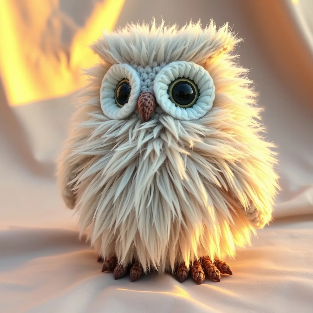 Faux Fur Owl - 17 Owl Crochet Pattern Free Cute Amigurumi Beginner Ideas