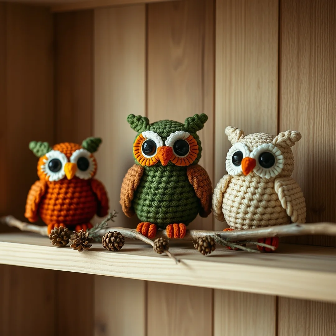 Woodland Theme Owls - 17 Owl Crochet Pattern Free Cute Amigurumi Beginner Ideas