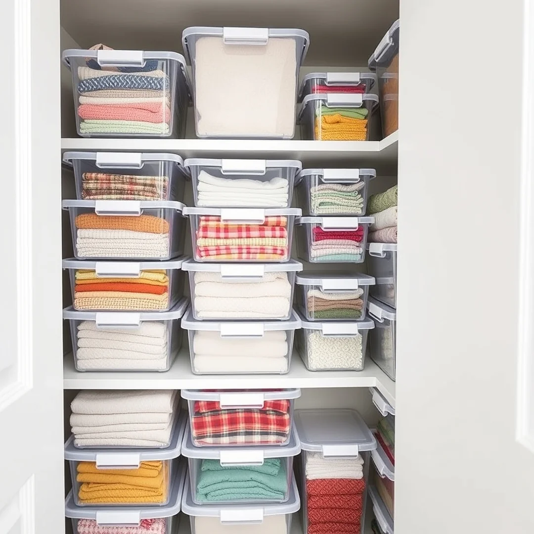 Clear Storage Bins - 17 Sewing Area Ideas for Small Spaces Feel Bigger Smart