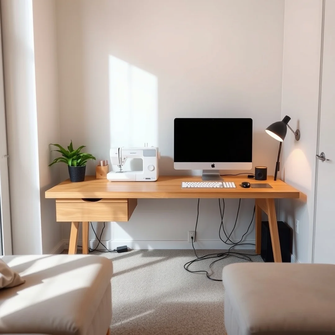 Multi Functional Desks - 17 Sewing Area Ideas for Small Spaces Feel Bigger Smart
