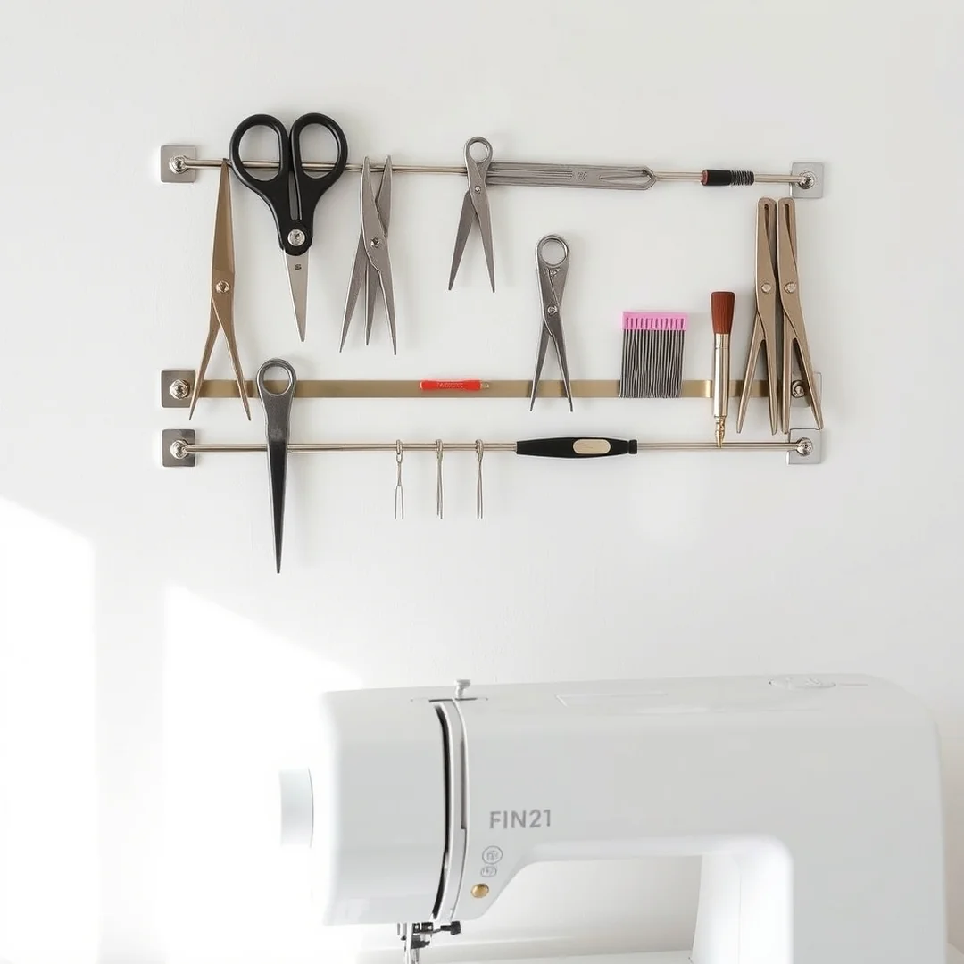 Magnetic Tool Strips - 17 Sewing Area Ideas for Small Spaces Feel Bigger Smart