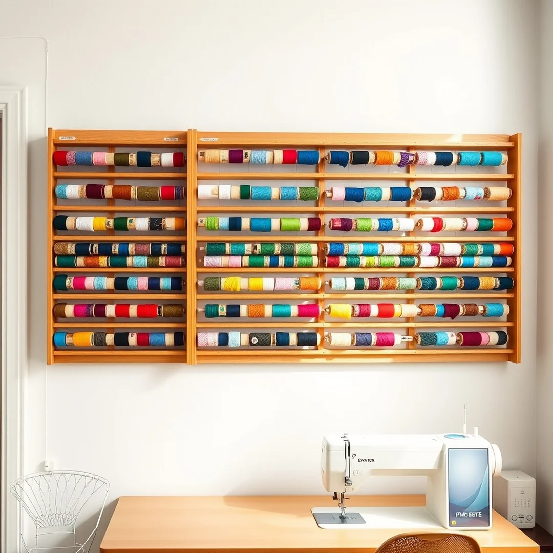 Vertical Thread Racks - 17 Sewing Area Ideas for Small Spaces Feel Bigger Smart