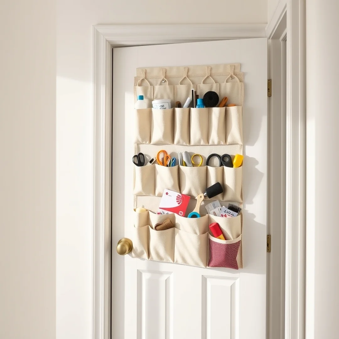 Over Door Organizers - 17 Sewing Area Ideas for Small Spaces Feel Bigger Smart