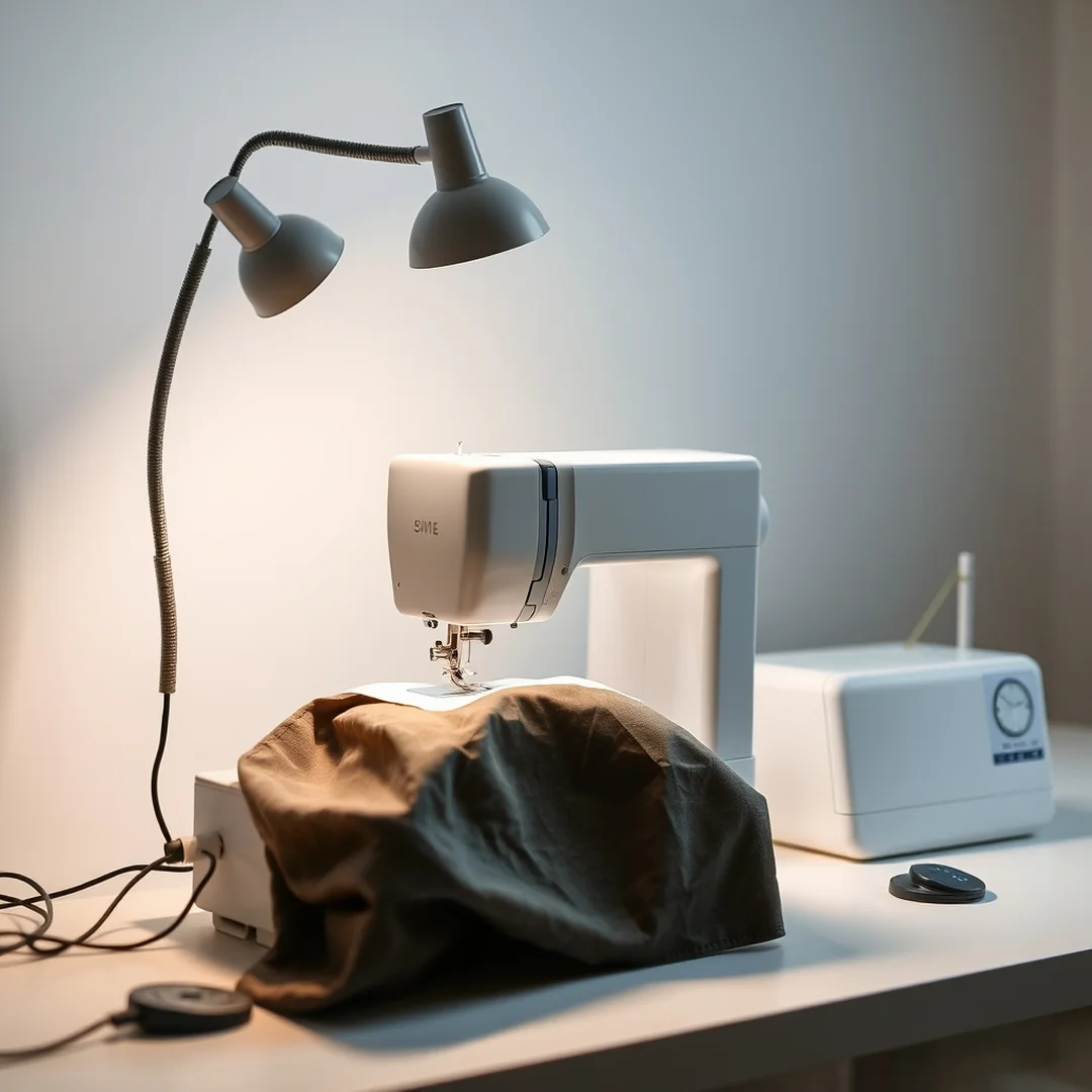 Task Lighting Setup - 17 Small Sewing Room Ideas for Spacious Organized Setup
