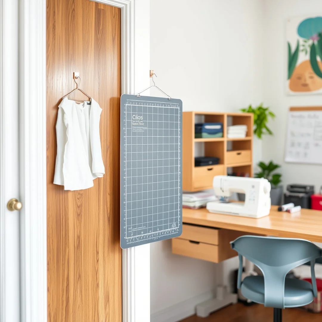Compact Cutting Mat Storage - 17 Small Sewing Room Ideas for Spacious Organized Setup