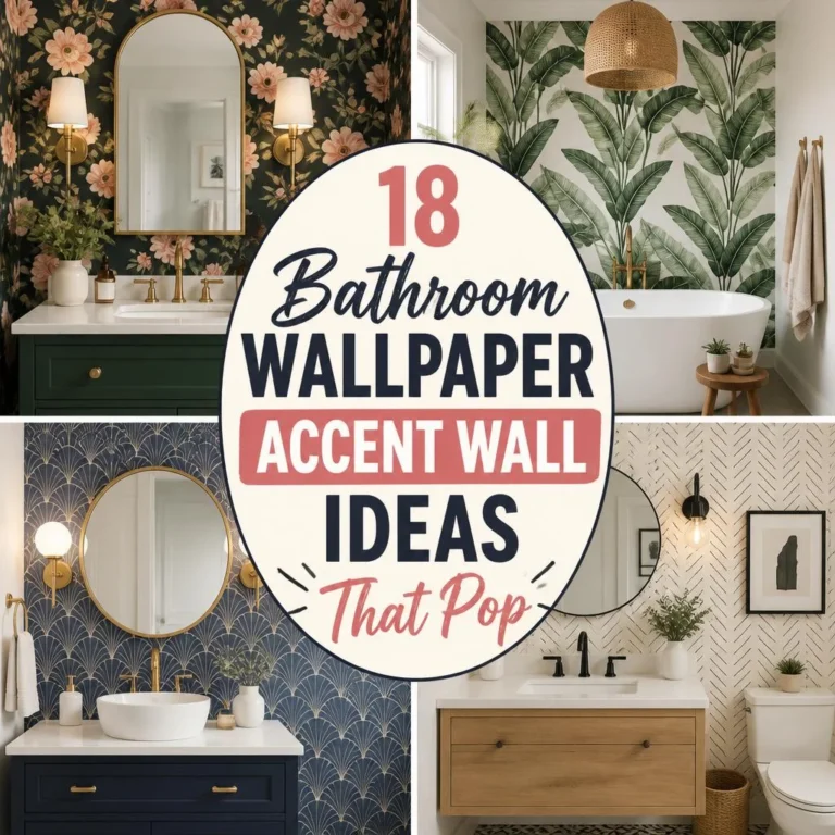 18 Bathroom Wallpaper Accent Wall Ideas That Pop
