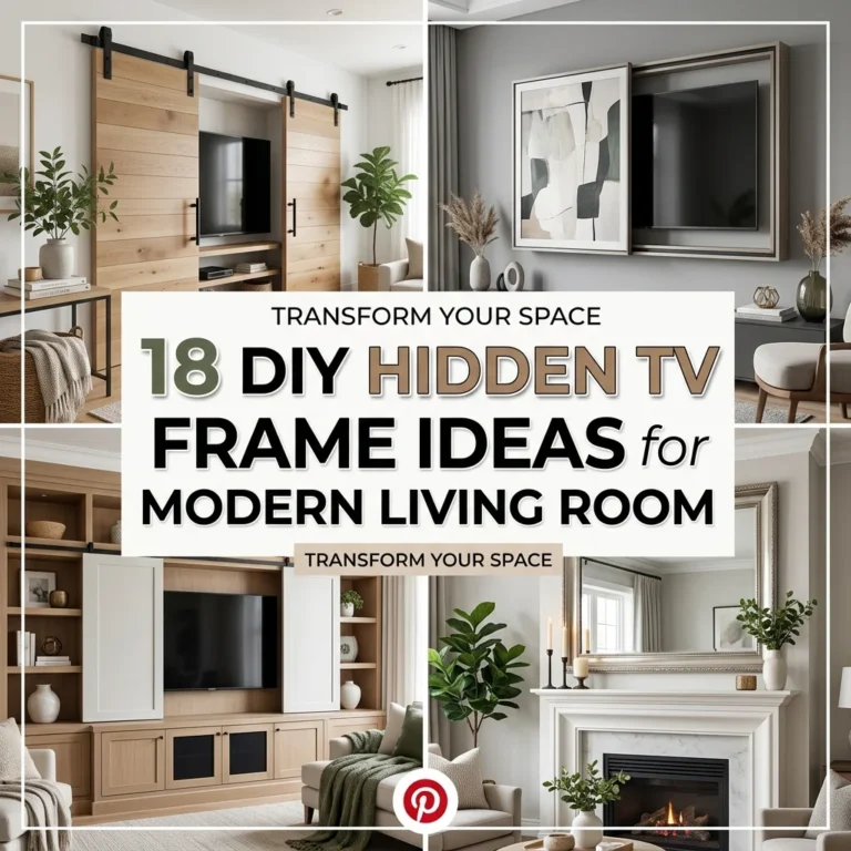 18 DIY Hidden TV Frame Ideas for Modern Living Room