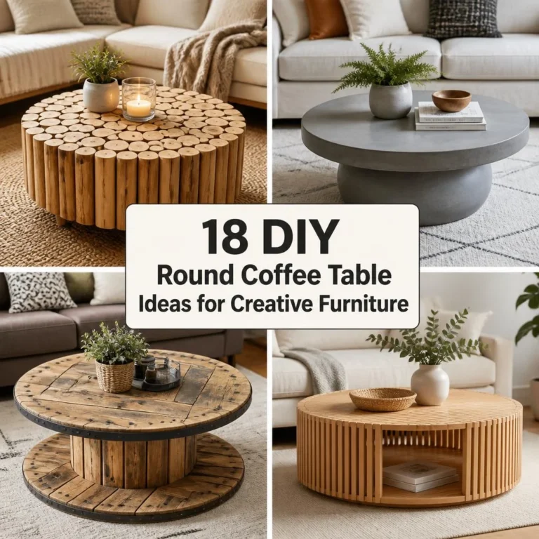 18 DIY Round Coffee Table Ideas for Creative Furniture