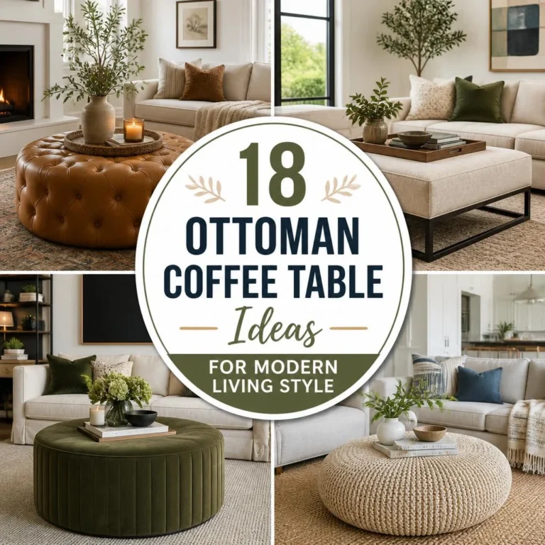 18 Ottoman Coffee Table Ideas for Modern Living Style