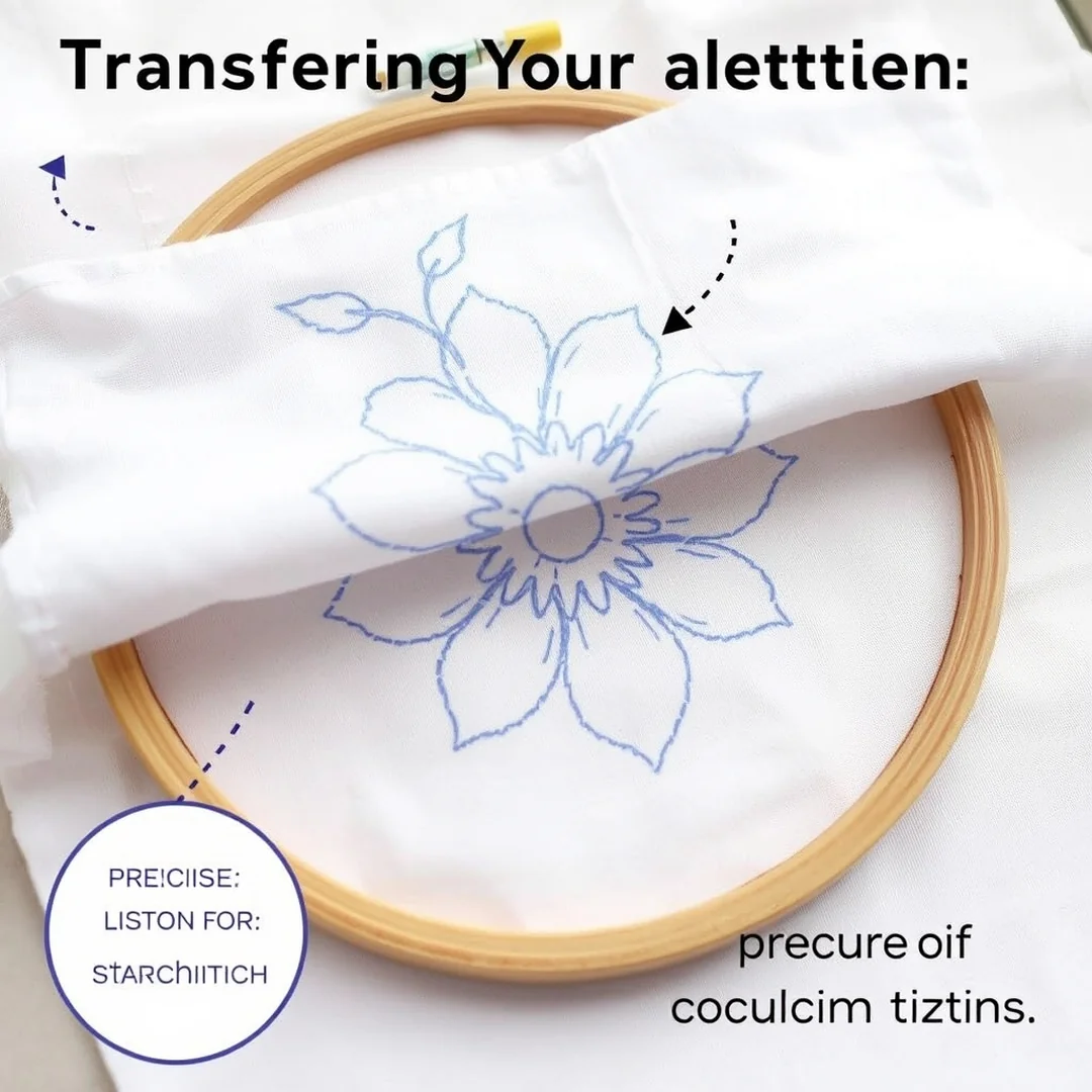 Transferring Your Patterns - 18 Beginner Embroidery Patterns Easy Beautiful Designs