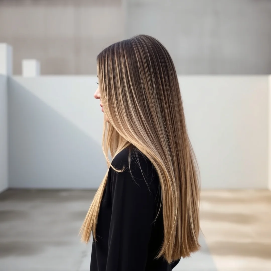 Natural Root Smudge Blend - 18 Brown Hair Blonde Highlights Rich Natural Look Ideas