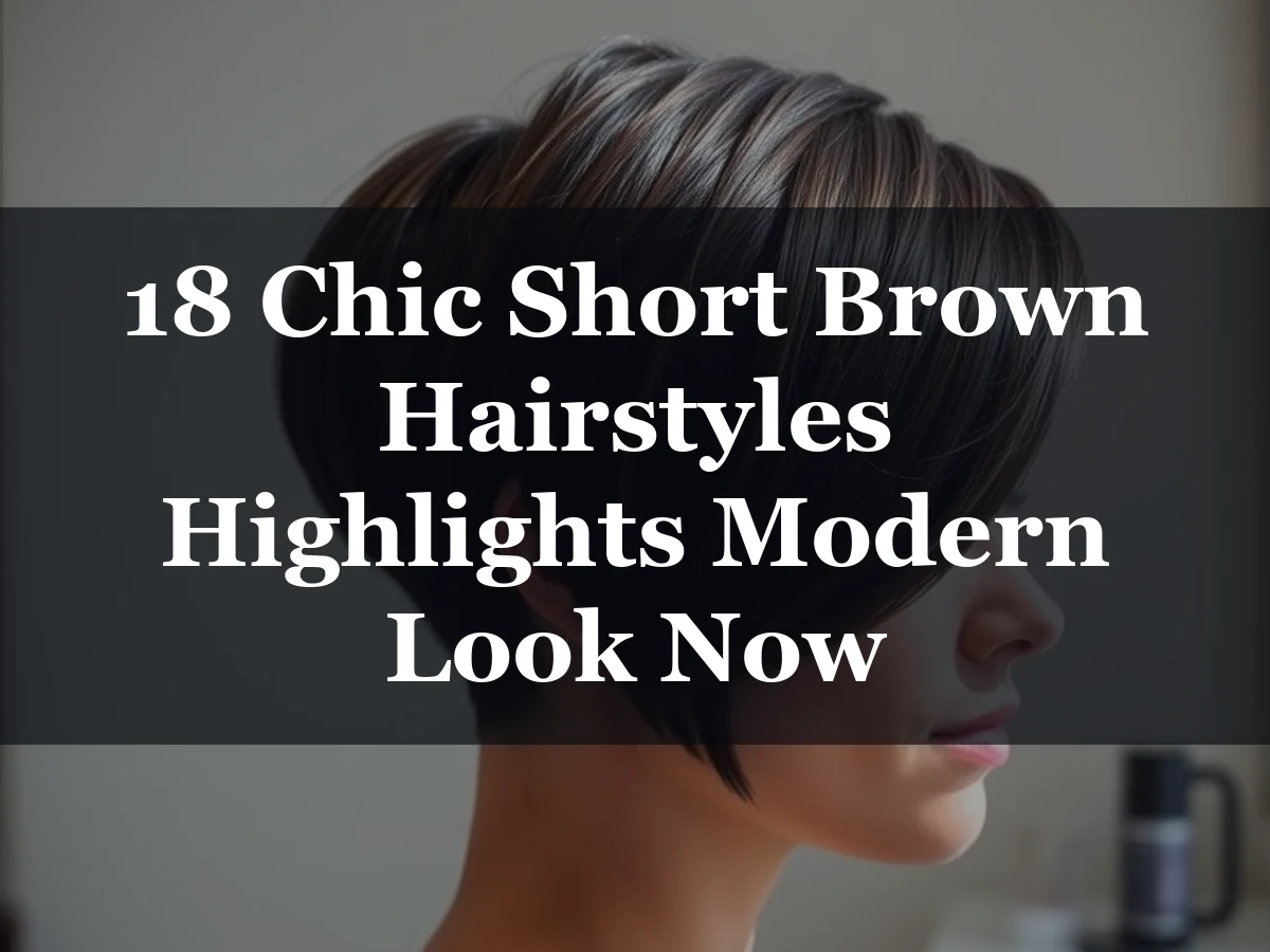 18 Chic Short Brown Hairstyles Highlights Modern Look Now - 18 Chic Short Brown Hairstyles Highlights Modern Look Now