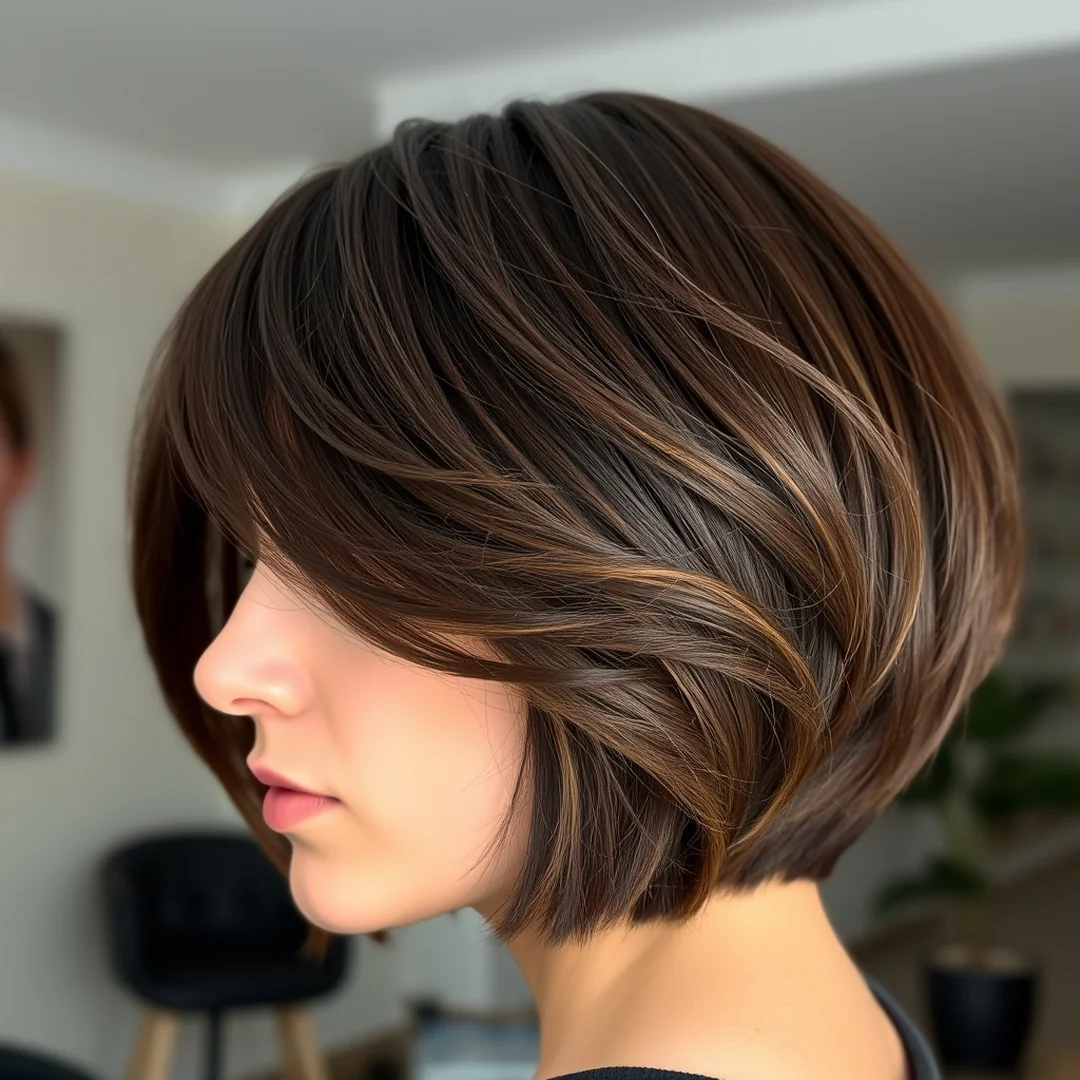 Deep Mocha Dimension - 18 Chic Short Brown Hairstyles Highlights Modern Look Now