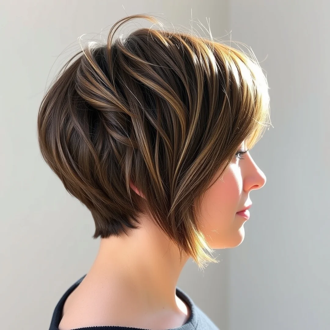 Soft Textured Pixie - 18 Chic Short Brown Hairstyles Highlights Modern Look Now