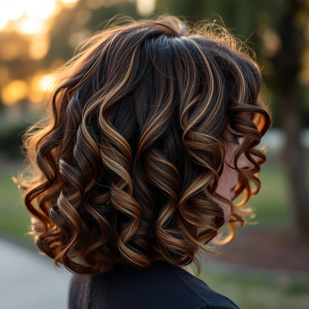 Curly Brown Bob - 18 Chic Short Brown Hairstyles Highlights Modern Look Now