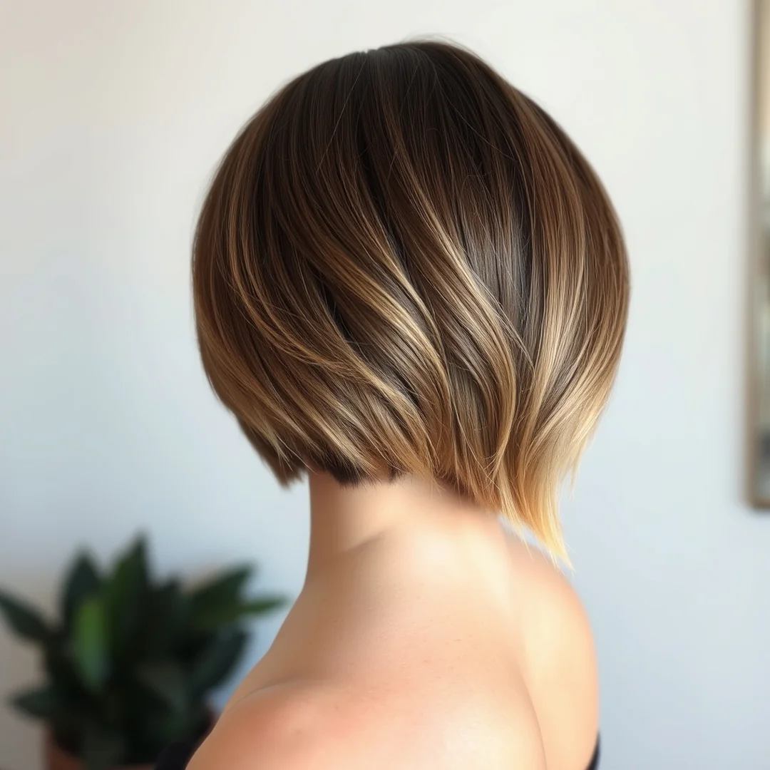 Root Smudge Technique - 18 Chic Short Brown Hairstyles Highlights Modern Look Now