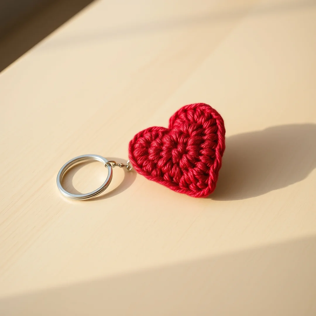 Basic Heart Keychain - 18 Crochet Heart Keychain Designs Cute Romantic DIY Ideas