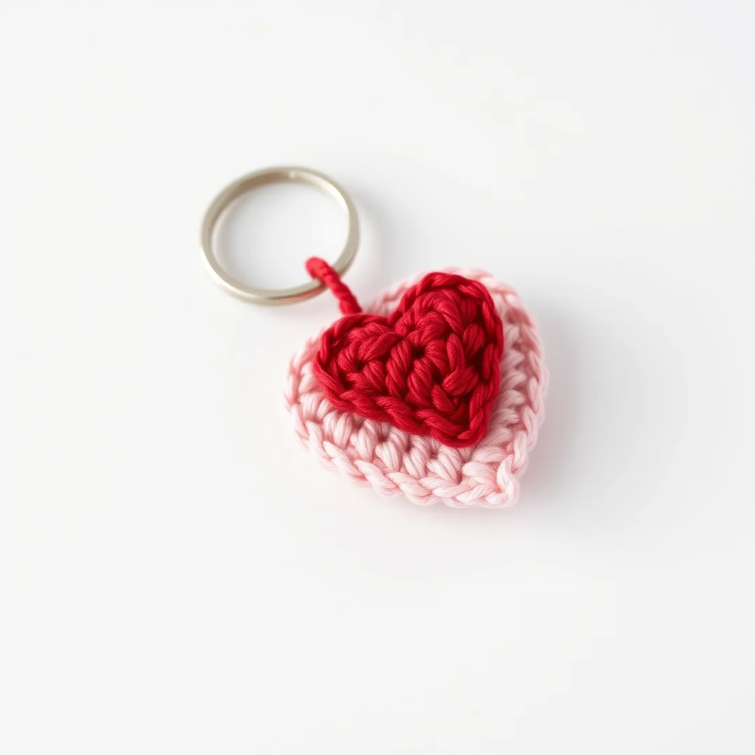 Layered Heart Style - 18 Crochet Heart Keychain Designs Cute Romantic DIY Ideas