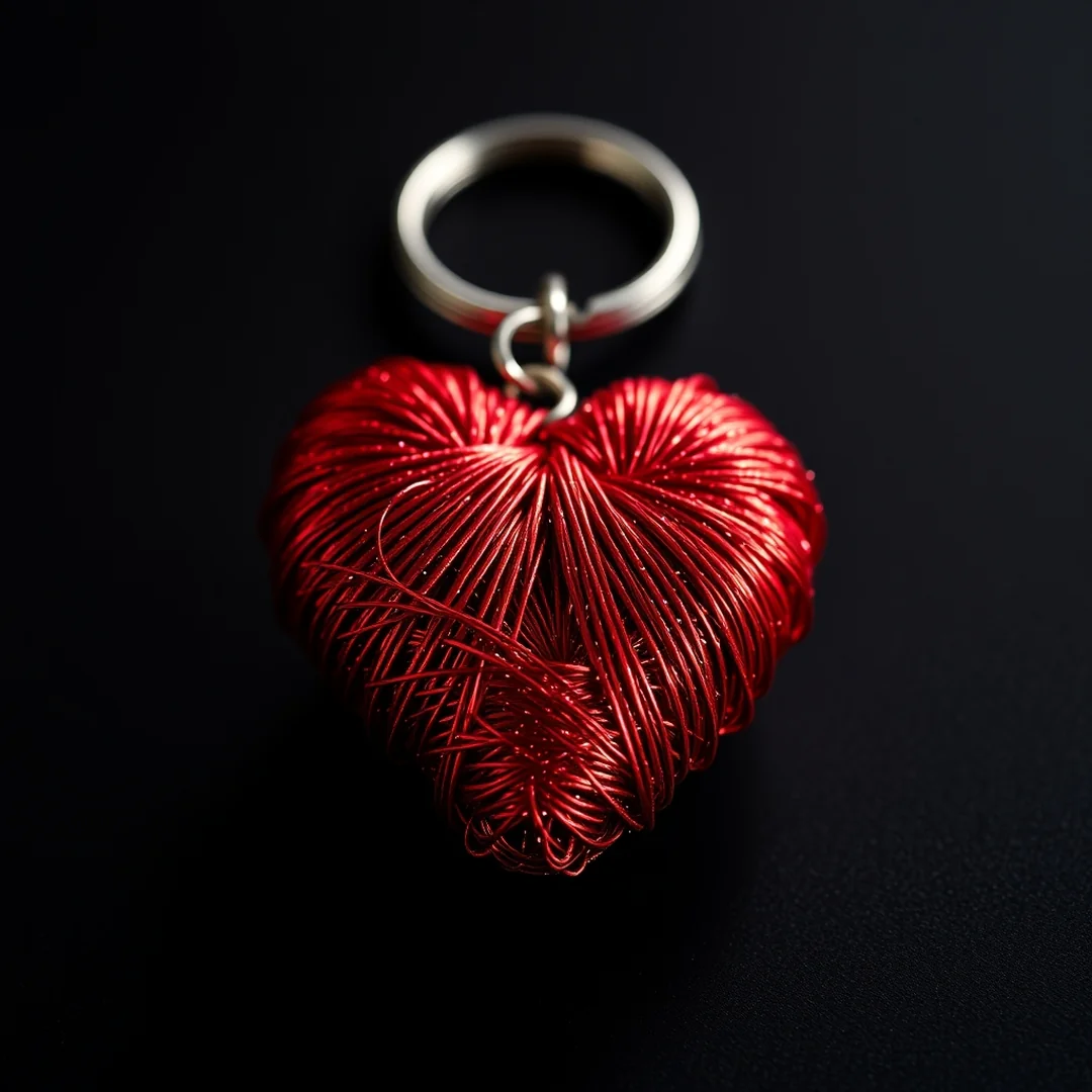 Sparkly Heart Keychain - 18 Crochet Heart Keychain Designs Cute Romantic DIY Ideas