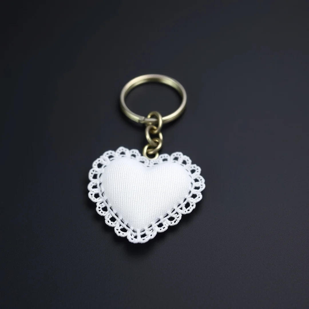 Lacy Edged Heart - 18 Crochet Heart Keychain Designs Cute Romantic DIY Ideas