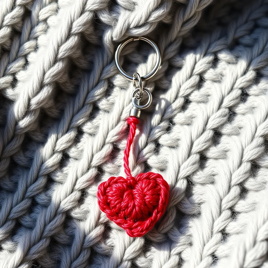No-Sew Heart Keychain - 18 Crochet Heart Keychain Designs Cute Romantic DIY Ideas