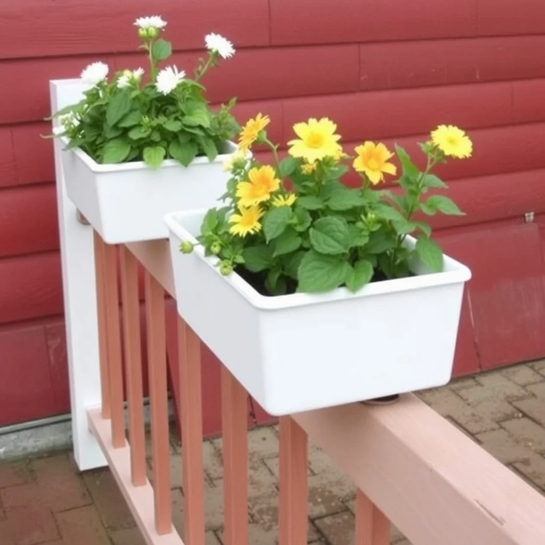 Rail Mounted Planters - 18 DIY Container Gardening Ideas for Small Spaces Home
