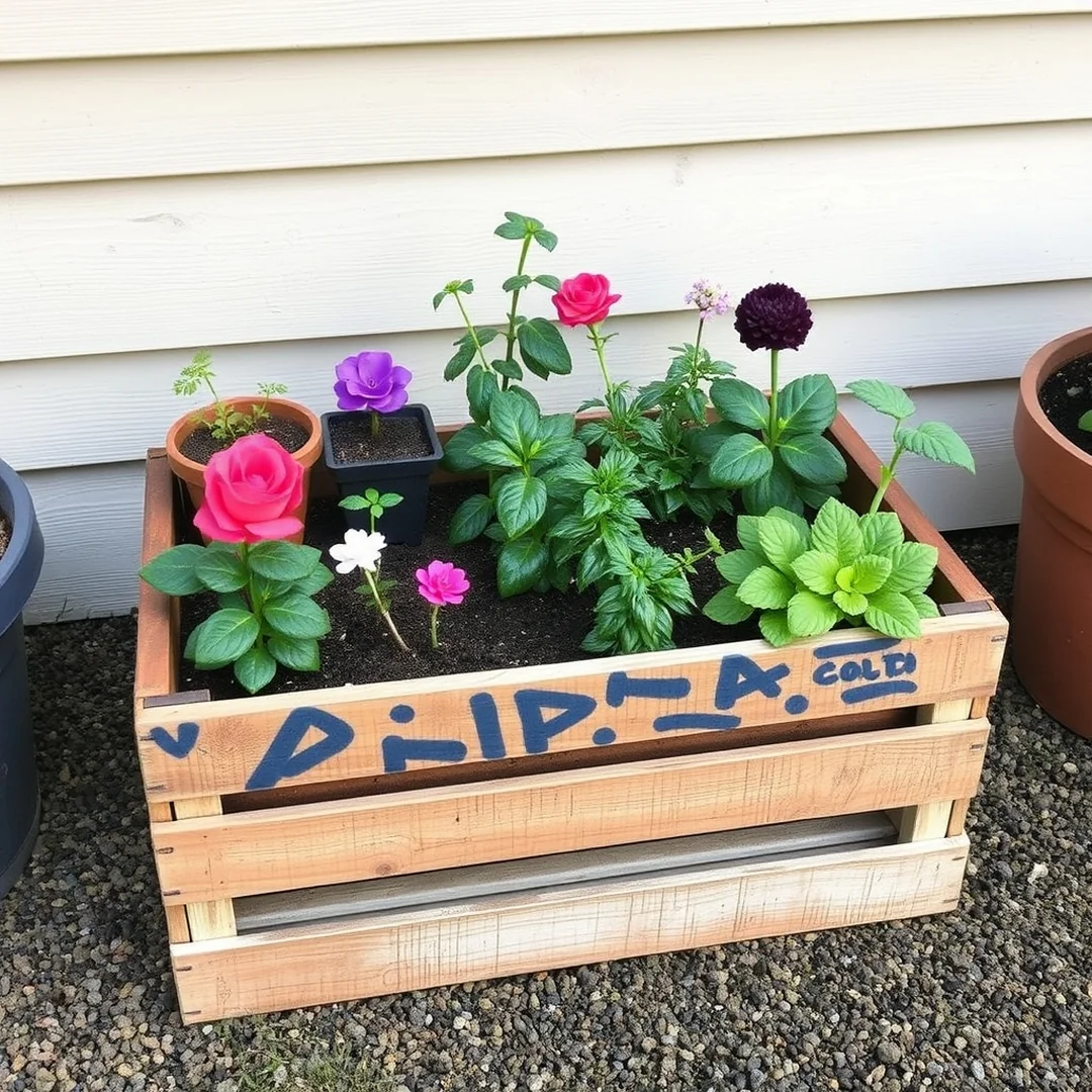 Upcycled Crate Gardens - 18 DIY Container Gardening Ideas for Small Spaces Home