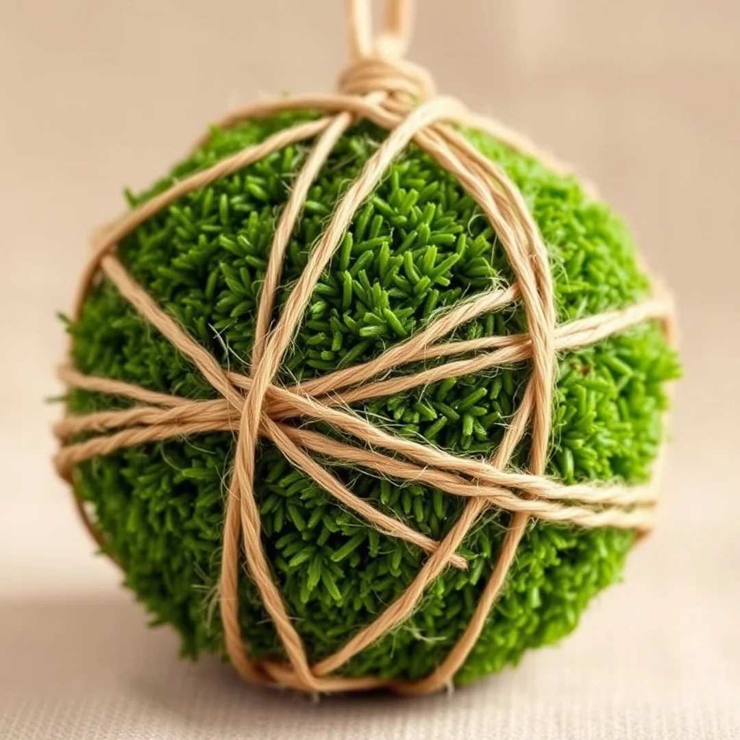 Decorative Twine Accents - 18 DIY Moss Ball Project Step by Step Beginner Guide